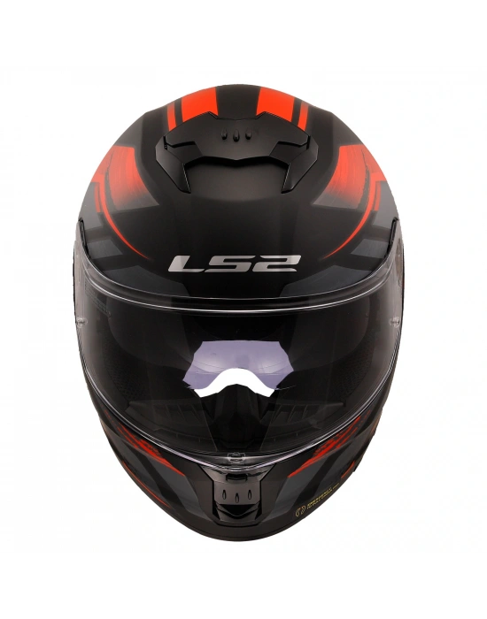 LS2 STREAM 2 FURY MAT SİYAH-GRİ-KIRMIZI KASK