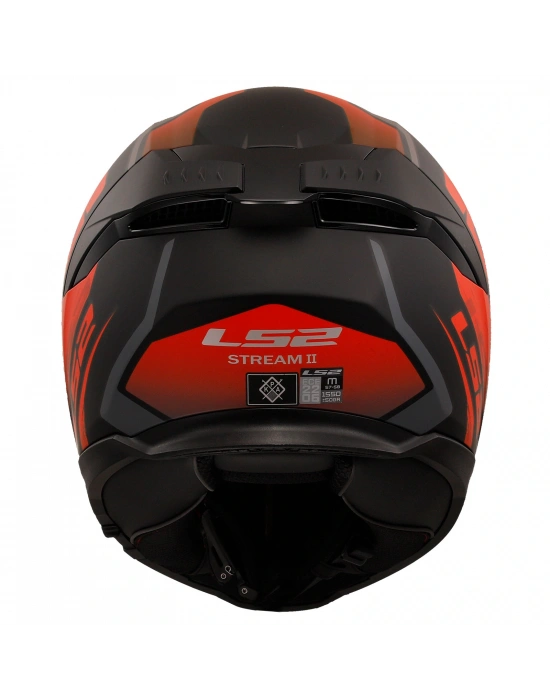 LS2 STREAM 2 FURY MAT SİYAH-GRİ-KIRMIZI KASK