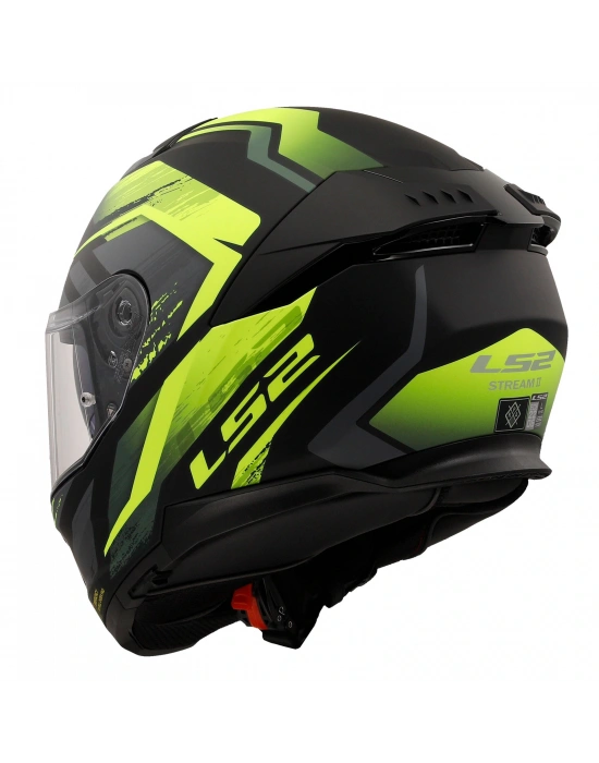 LS2 STREAM 2 FURY MAT SİYAH-GRİ-NEON SARI KASK