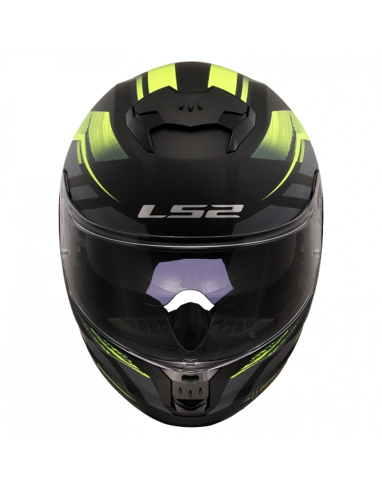 LS2 STREAM 2 FURY MAT SİYAH-GRİ-NEON SARI KASK