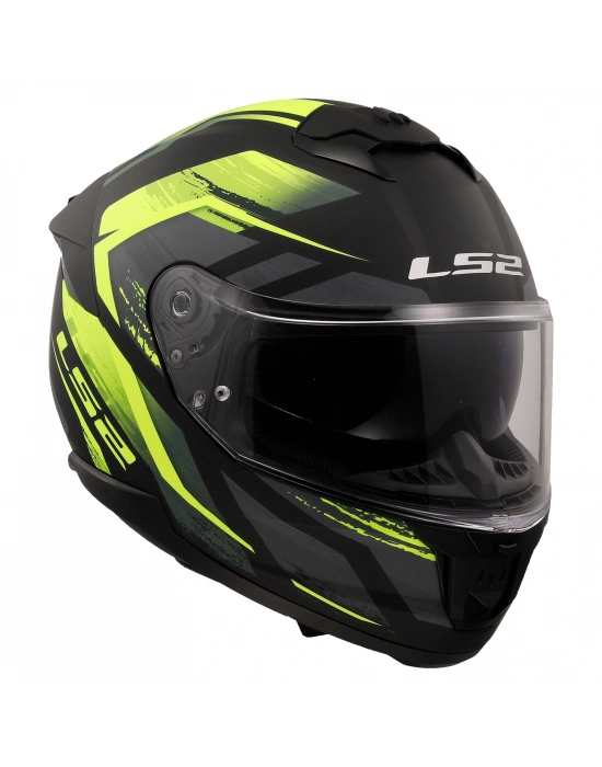 LS2 STREAM 2 FURY MAT SİYAH-GRİ-NEON SARI KASK