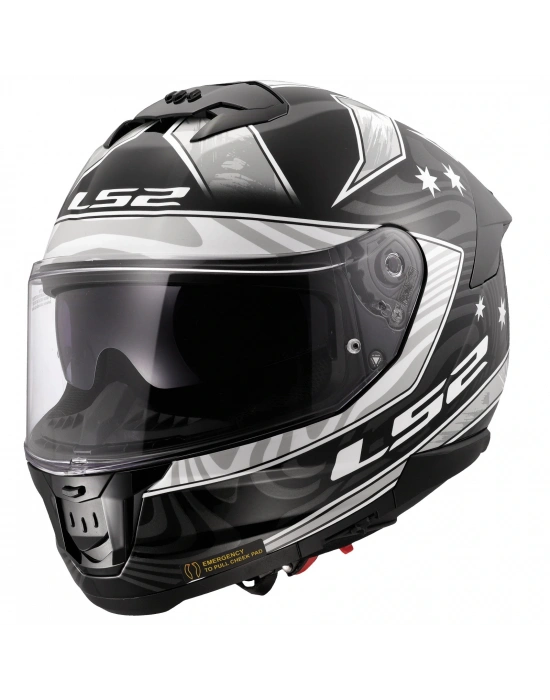 LS2 STREAM 2 GALDAM SİYAH-BEYAZ KASK