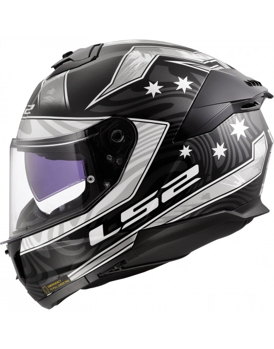 LS2 STREAM 2 GALDAM SİYAH-BEYAZ KASK