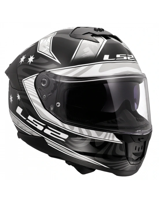 LS2 STREAM 2 GALDAM SİYAH-BEYAZ KASK