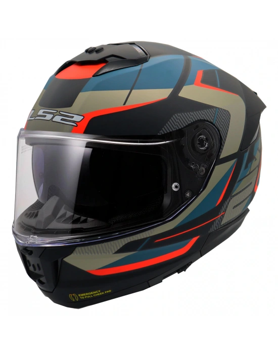 LS2 STREAM 2 ROAD MAT SİYAH-GRİ-MAVİ-KIRMIZI KASK