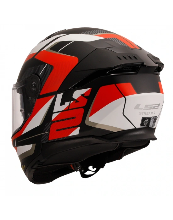 LS2 STREAM 2 ROAD MAT SİYAH-KIRMIZI-BEYAZ-GRİ KASK