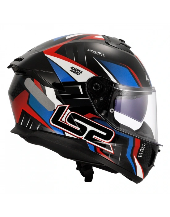 LS2 STREAM 2 TINUX SİYAH-KIRMIZI KASK