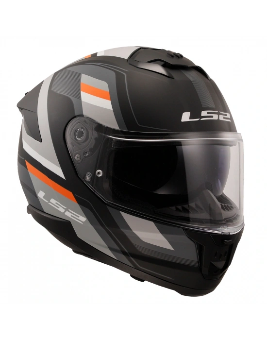 LS2 STREAM 2 VINTAGE MAT SİYAH-GRİ-BEYAZ-KIRMIZI KASK