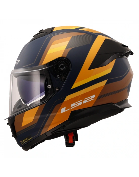 LS2 STREAM 2 VINTAGE -TURUNCU-KAHVERENGİ KASK