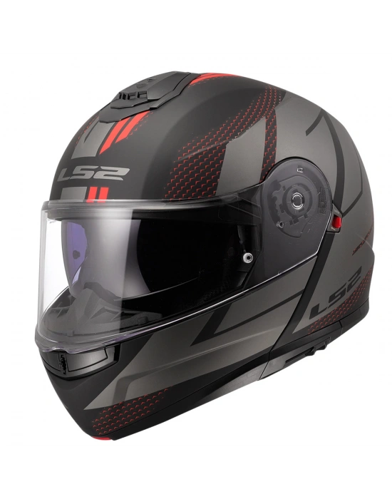 LS2 STROBE 2 CODE MAT SİYAH-GRİ KASK