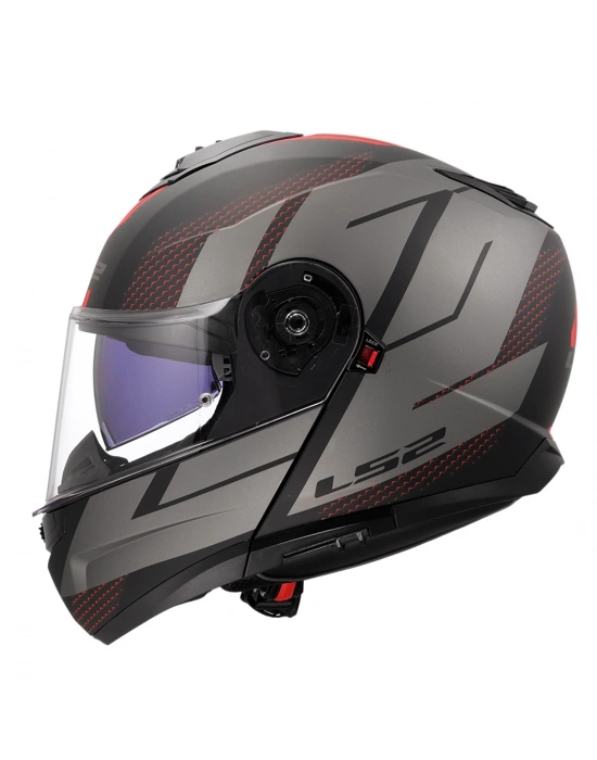 LS2 STROBE 2 CODE MAT SİYAH-GRİ KASK