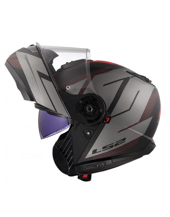 LS2 STROBE 2 CODE MAT SİYAH-GRİ KASK