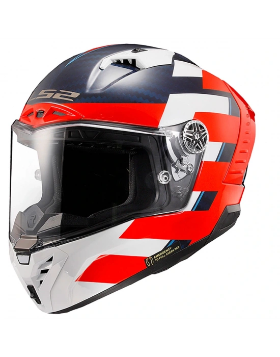 LS2 THUNDER KARBON ALLIANCE -MAVİ-BEYAZ KASK