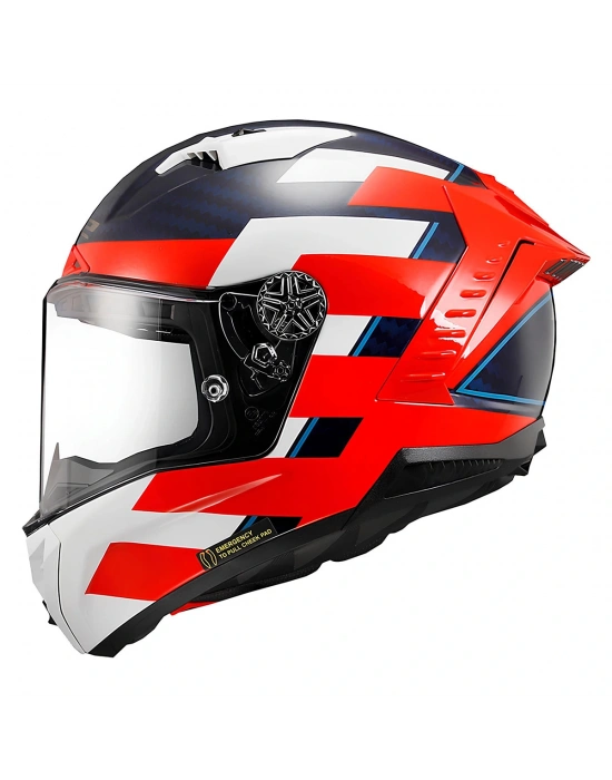 LS2 THUNDER KARBON ALLIANCE -MAVİ-BEYAZ KASK