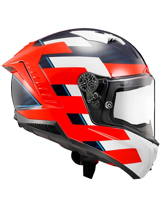 LS2 THUNDER KARBON ALLIANCE -MAVİ-BEYAZ KASK