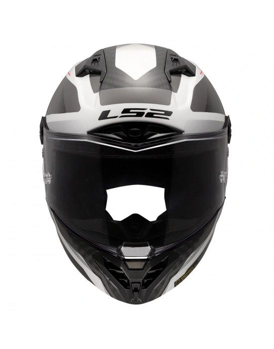 LS2 THUNDER KARBON GP AERO RAUTE BEYAZ-GRİ KASK