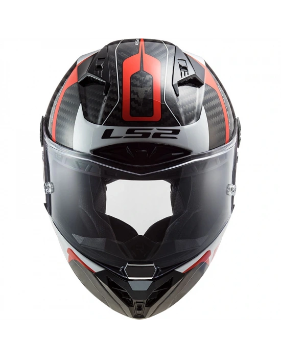 LS2 THUNDER KARBON RACING 1 KIRMIZI-BEYAZ KASK