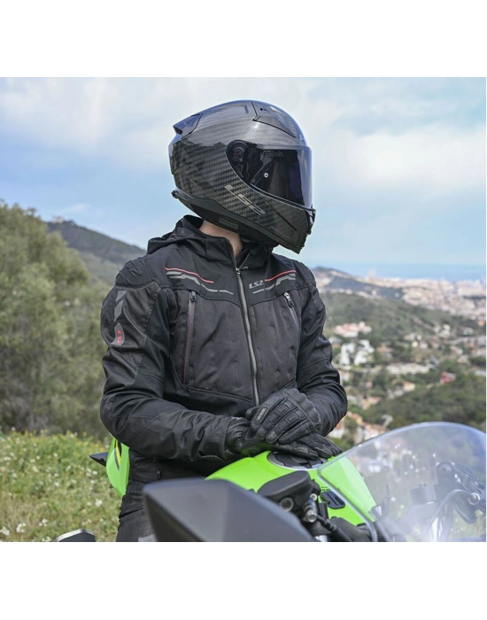 LS2 ZIRCONIUM EVO MONT SİYAH-KIRMIZI