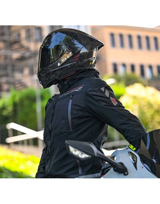 LS2 ZIRCONIUM EVO MONT SİYAH-KIRMIZI