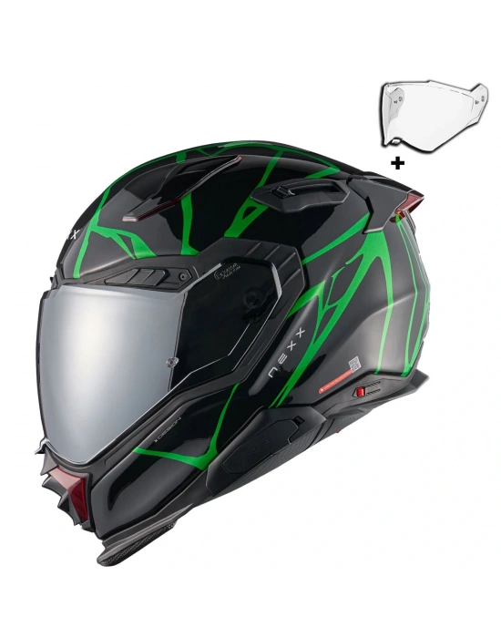 NEXX X.WST 3 B-SIDE SİYAH YEŞİL KASK