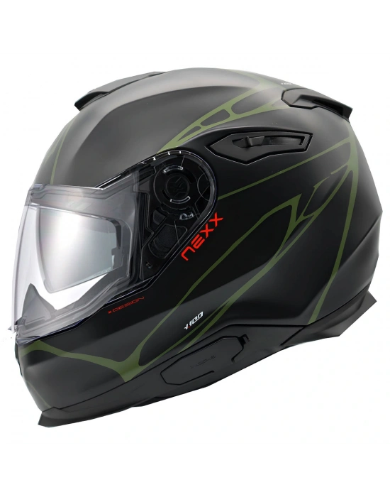 NEXX Y.100 B-SIDE MAT SİYAH-YEŞİL KASK