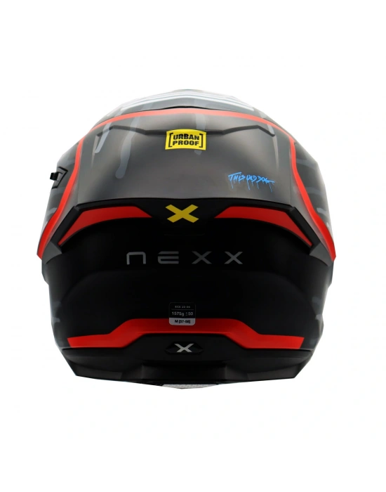 NEXX Y.100R URBANGRAM MAT SİYAH-KIRMIZI KASK
