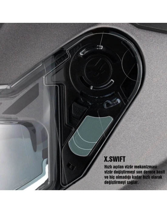 NEXX Y.100 - Y.100R - SX.100 - SX.100R KASK YAN VİDA SET