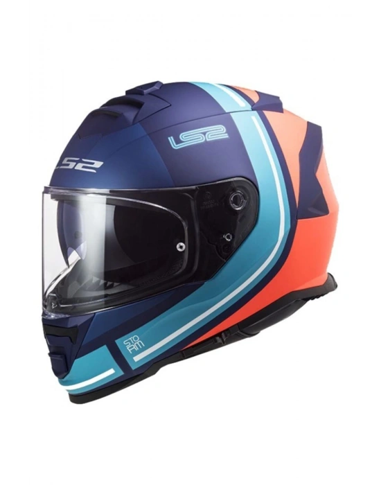 Storm Slant Mat Mavi-turuncu Kask Xxl Beden