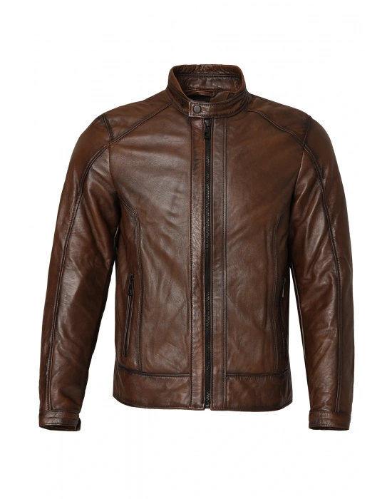 VEXO MOTO DERİ MONT ANTİK KAHVE