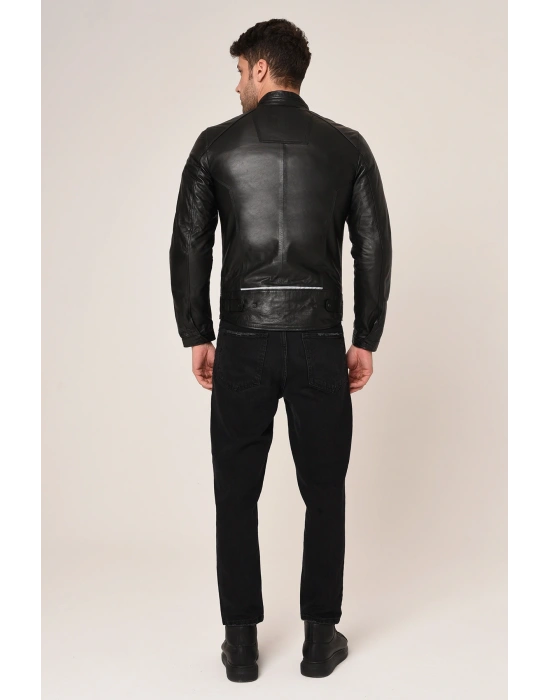 VEXO MOTO DERİ MONT SİYAH