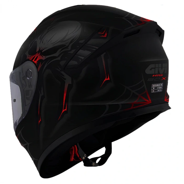 GIVI 50.X ARACHNO MAT SİYAH-KIRMIZI KASK