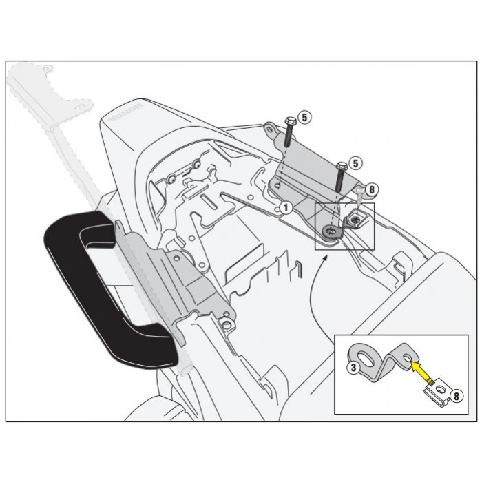 GIVI1132KITHONDAVFR800F(14-20)YANÇANTATAŞIYICIBAĞLANTIKITI