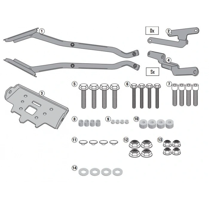 GIVI4116FZKAWASAKIZ300(15-16)ARKAÇANTATAŞIYICI