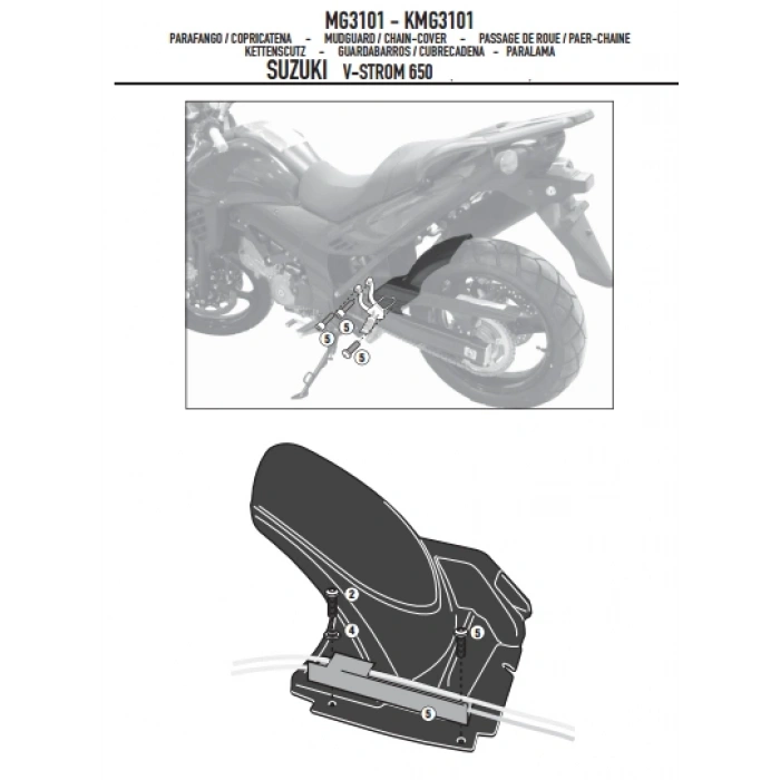 GIVIMG3101SUZUKIDL650V-STROM(11-16)ZİNCİRMUHAFAZAVEÇAMURLUK