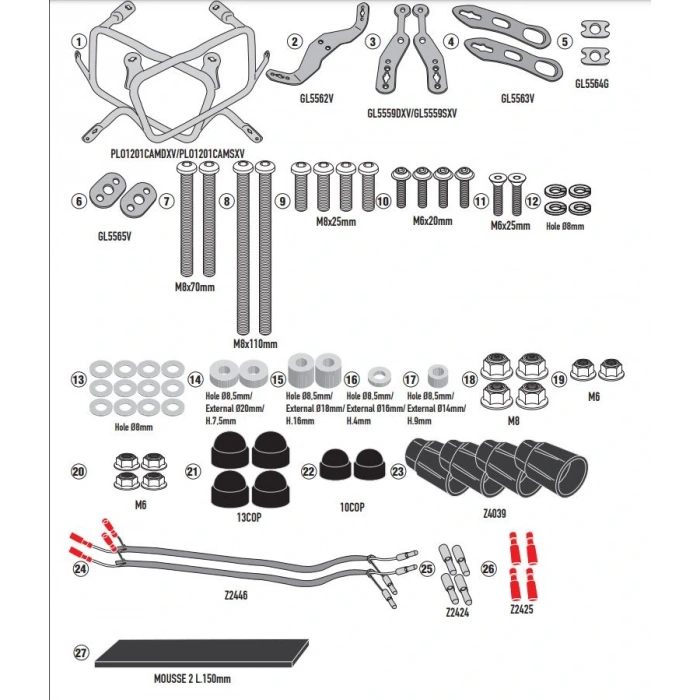 GIVIPLO1201CAMHONDAXL750TRANSALP(23-25)YANÇANTATAŞIYICI