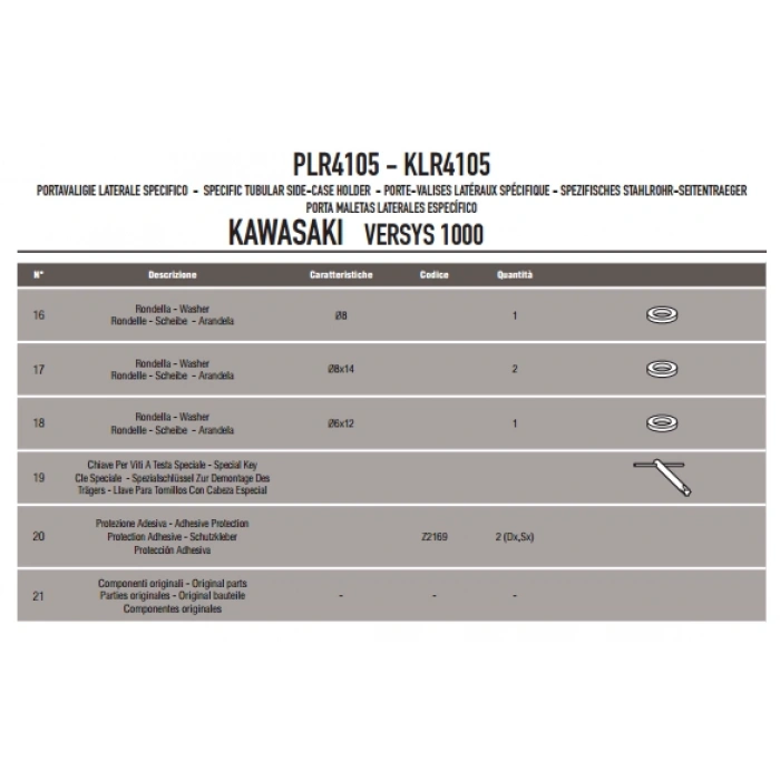 GIVIPLR4105KAWASAKIVERSYS1000(12-14)YANÇANTATAŞIYICI