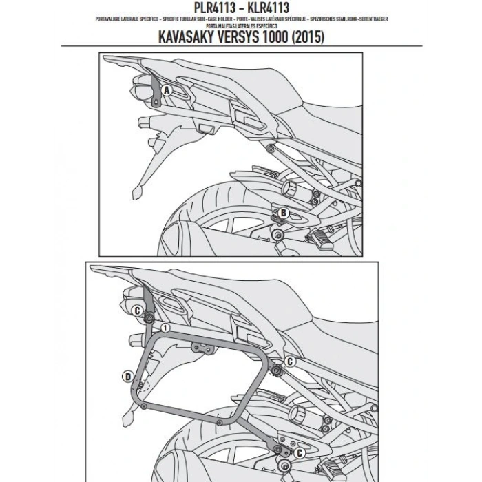 GIVIPLR4113KAWASAKIVERSYS1000(15-16)YANÇANTATAŞIYICI