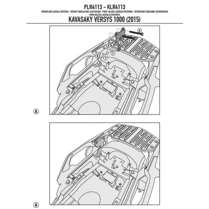 GIVIPLR4113KAWASAKIVERSYS1000(15-16)YANÇANTATAŞIYICI