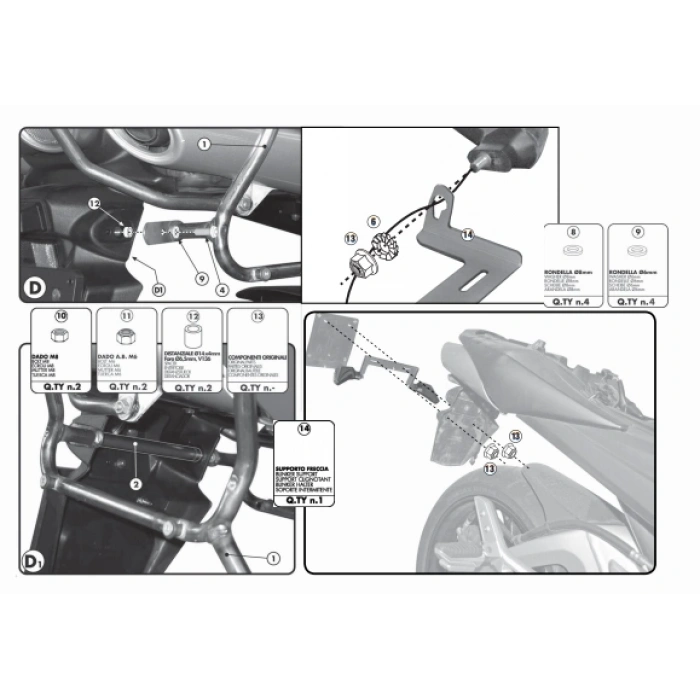 GIVIPLX538SUZUKIGSR600(06-11)YANÇANTATAŞIYICI