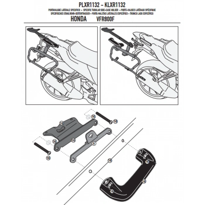 GIVIPLXR1132HONDAVFR800F(14-20)YANÇANTATAŞIYICI