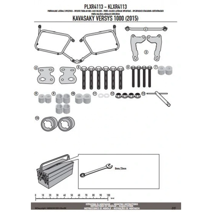 GIVIPLXR4113KAWASAKIVERSYS1000(15-16)YANÇANTATAŞIYICI