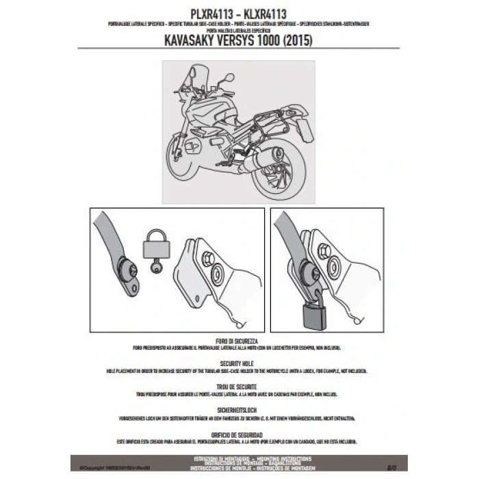 GIVIPLXR4113KAWASAKIVERSYS1000(15-16)YANÇANTATAŞIYICI