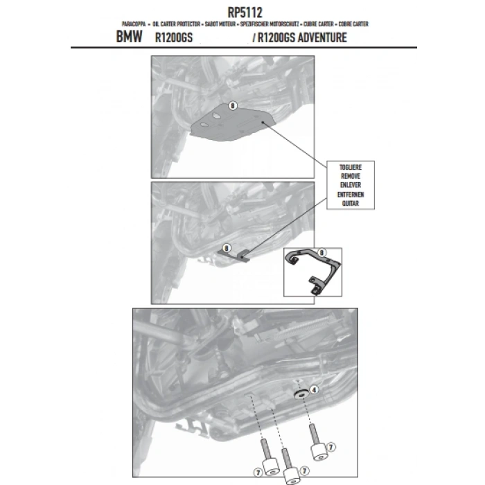 GIVIRP5112BMWR1200GS-R1200GSADVENTURE(13-18)-R1200R/RS(15-18)-R1250RS(19-21)KARTERKORUMA