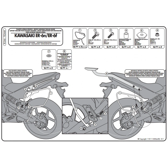 GIVITE266KAWASAKIER-6N-ER-6F(09-11)YANKUMAŞÇANTATAŞIYICI