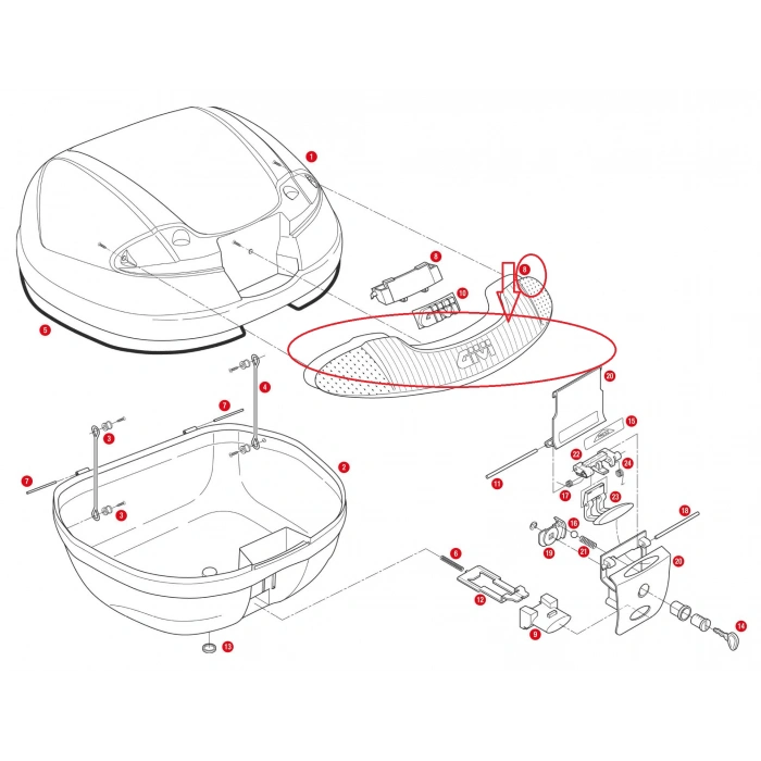 GIVIZ1648RÇANTAREFLEKTÖRÜORTAKIRMIZIE340