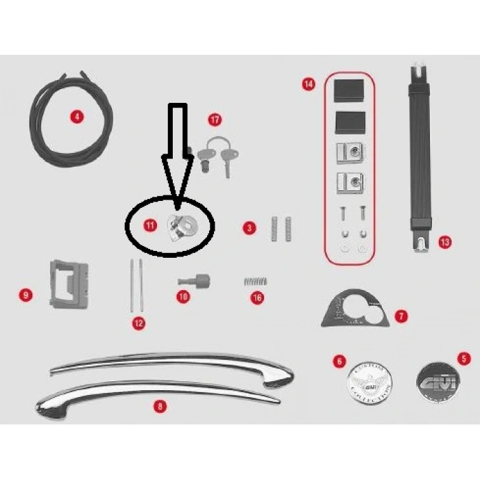 GIVIZ389ÇANTAKİLİTMEKANİZMASITUTUCUSACE21