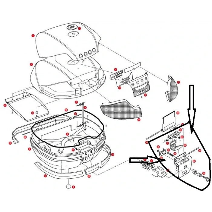 GIVIZ641NM2ÇANTAKİLİTMEKANİZMASIKIRMIZIANAHTARLIV46-V35