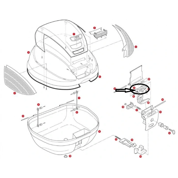 GIVIZ643NRÇANTAKİLİTPARÇASITRK33-V46-E370