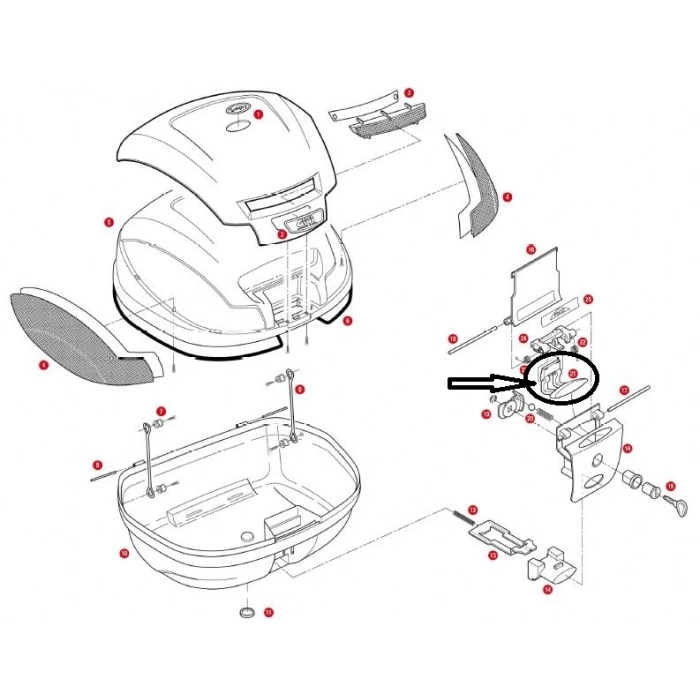 GIVIZ644NRÇANTAAÇMADÜĞMESİTRK33-TRK46-V46-E370