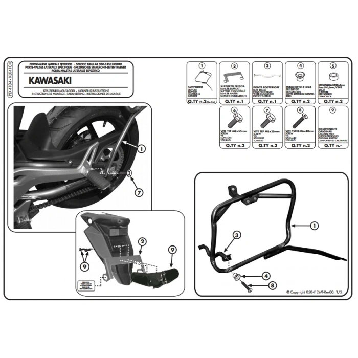 KAPPAKLX4104KAWASAKIER-6N-ER-6F650(12-16)YANÇANTATAŞIYICI